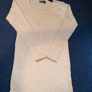 Cream Long Sleeve Dress.